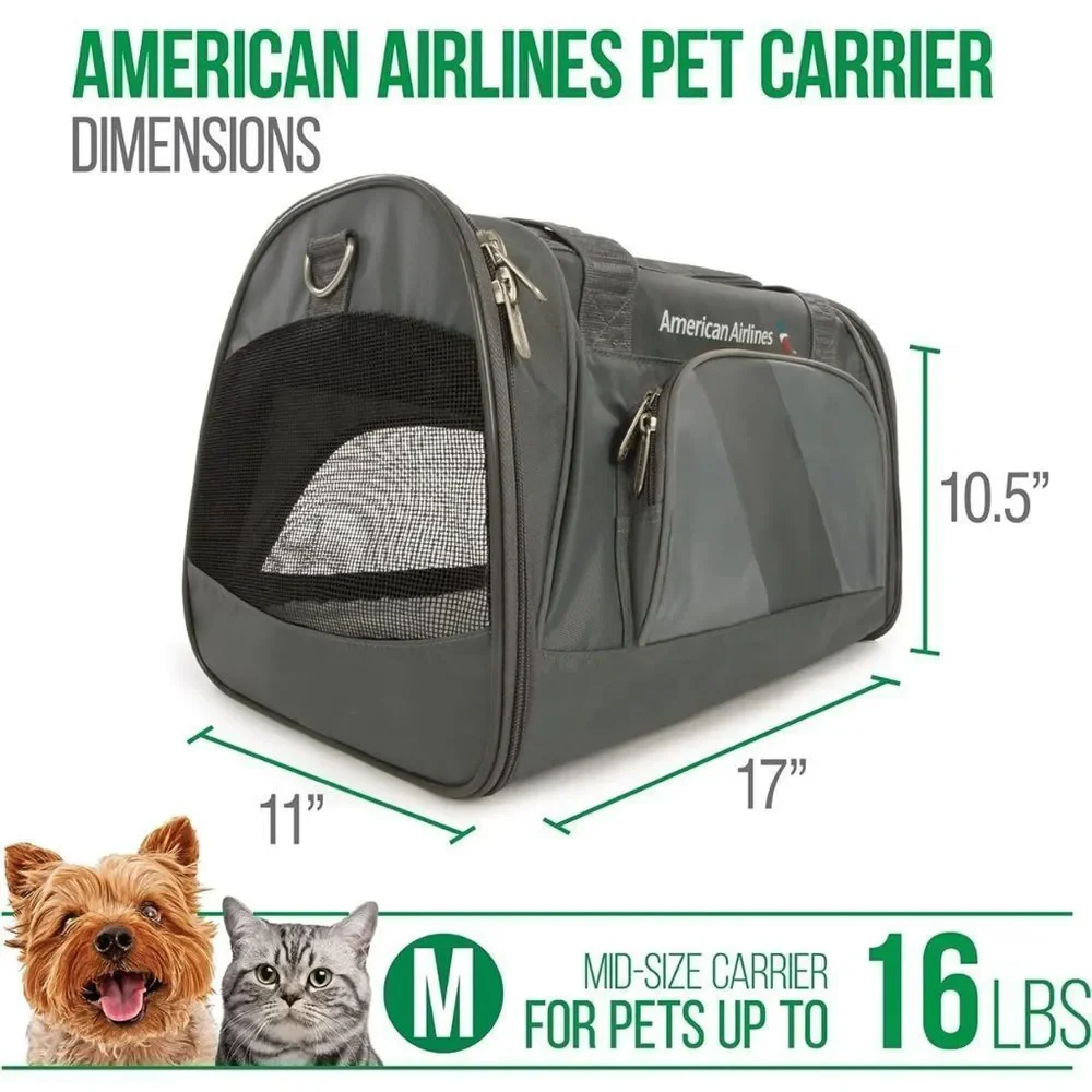 NIB!! Travel Pet Carrier, Airline Approved & Guaranteed On Board - Gray, Medium